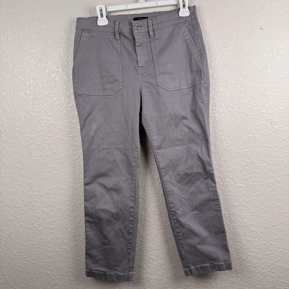 J.Crew Pants Womens 29P (31x24) Petite Gray Vintage Straight Cargo Chino Twill